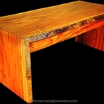 This desk was constructed from our Tigerwood slabs.
