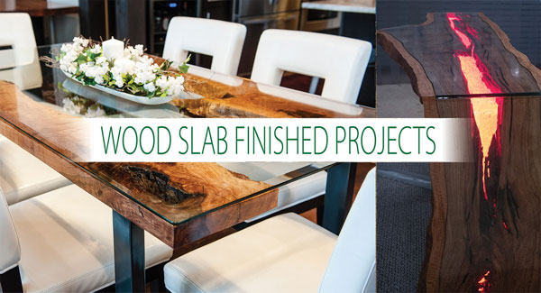 Monkey Pod Wood Slab Finished Projects